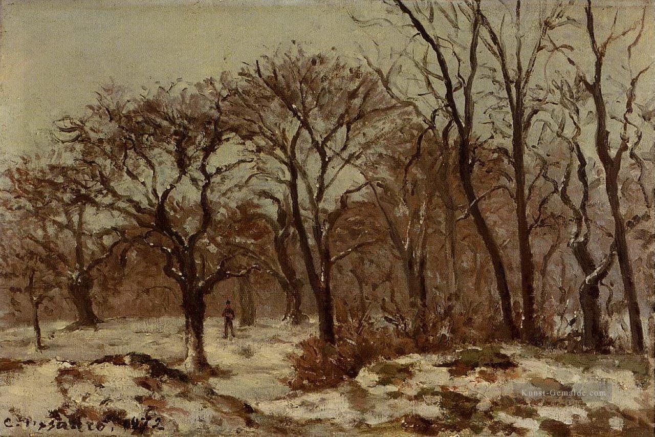 Kastanie Obstgarten im Winter 1872 Camille Pissarro Wald Ölgemälde